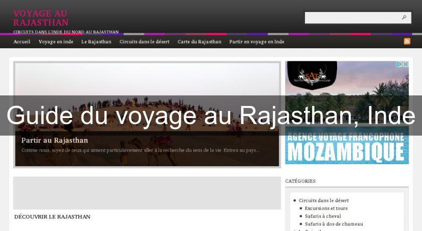 Guide du voyage au Rajasthan, Inde Guide du voyage au Rajasthan, Inde