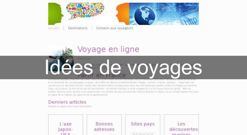 Idées de voyages Idées de voyages