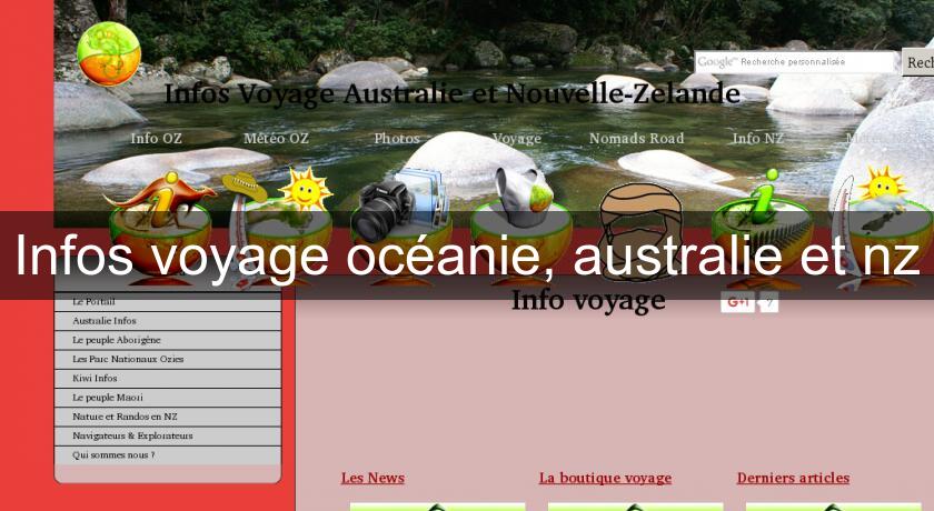 Infos voyage océanie, australie et nz Infos voyage océanie, australie et nz
