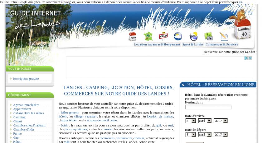 Landes : tourisme et hébergement Landes : tourisme et hébergement