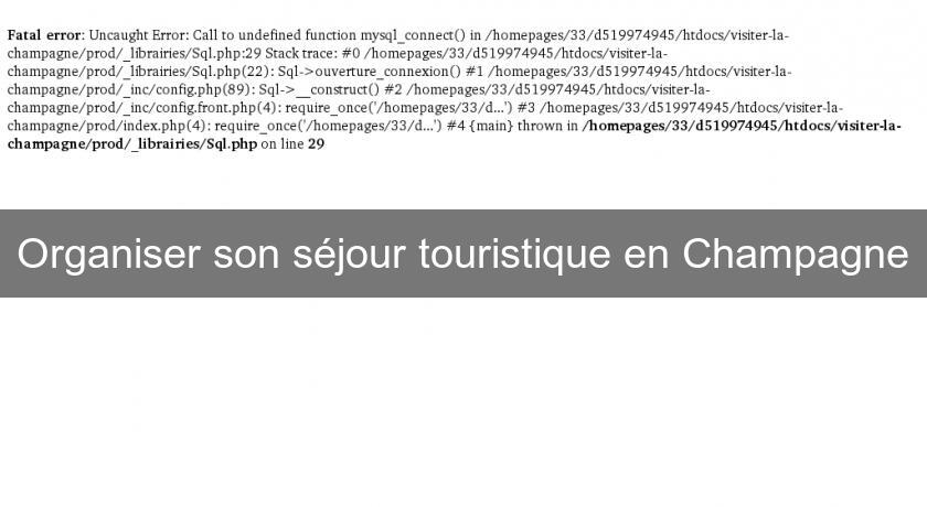 Organiser son séjour touristique en Champagne Organiser son séjour touristique en Champagne