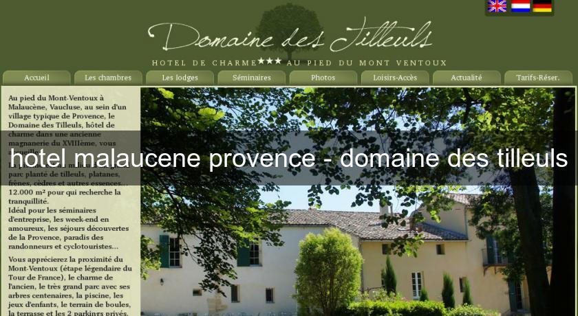 hotel malaucene provence - domaine des tilleuls hotel malaucene provence - domaine des tilleuls