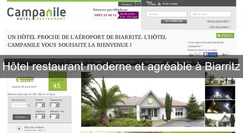 Hôtel restaurant moderne et agréable à Biarritz Hôtel restaurant moderne et agréable à Biarritz