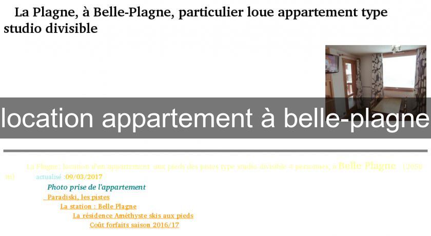 location appartement à belle-plagne location appartement à belle-plagne