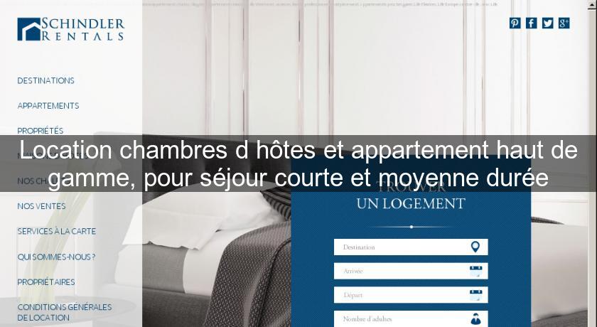 Location chambres d'hôtes et appartement haut de gamme, pour séjour courte et moyenne durée Location chambres d'hôtes et appartement haut de gamme, pour séjour courte et moyenne durée