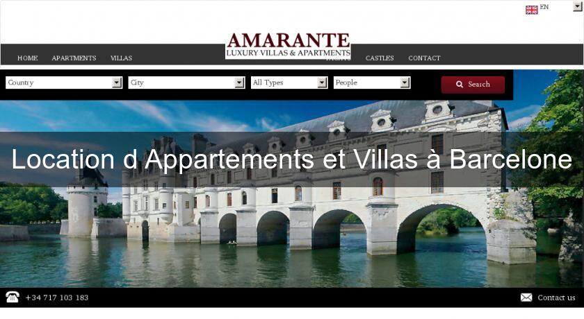 Location d'Appartements et Villas à Barcelone Location d'Appartements et Villas à Barcelone