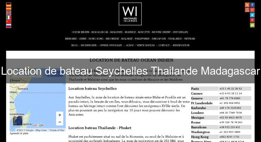 Location de bateau Seychelles Thailande Madagascar Location de bateau Seychelles Thailande Madagascar