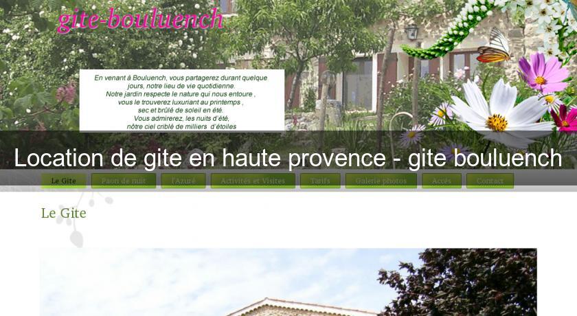 Location de gite en haute provence - gite bouluench Location de gite en haute provence - gite bouluench