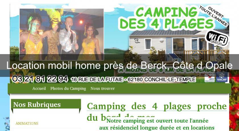 Location mobil home près de Berck, Côte d'Opale Location mobil home près de Berck, Côte d'Opale