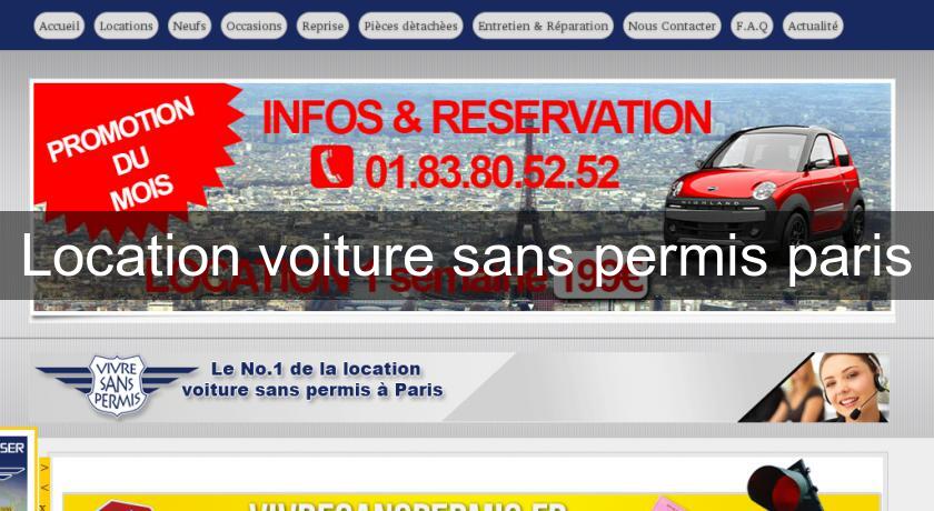 Location voiture sans permis paris Location voiture sans permis paris