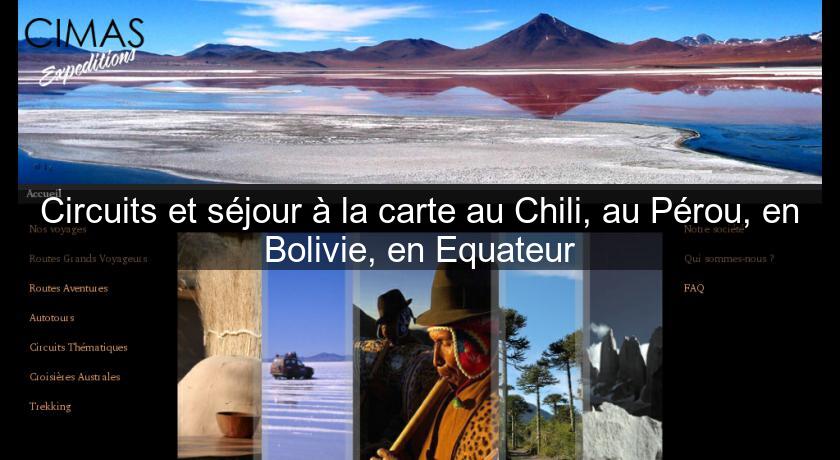 Circuits et séjour à la carte au Chili, au Pérou, en Bolivie, en Equateur Circuits et séjour à la carte au Chili, au Pérou, en Bolivie, en Equateur