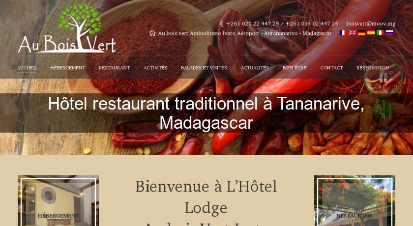 Hôtel restaurant traditionnel à Tananarive, Madagascar Hôtel restaurant traditionnel à Tananarive, Madagascar