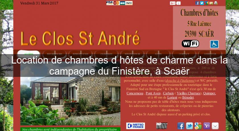 Location de chambres d'hôtes de charme dans la campagne du Finistère, à Scaër Location de chambres d'hôtes de charme dans la campagne du Finistère, à Scaër
