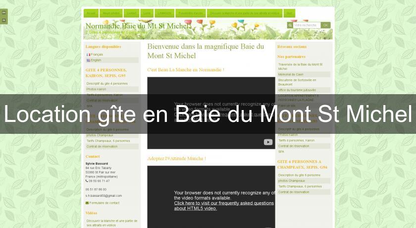 Location gîte en Baie du Mont St Michel Location gîte en Baie du Mont St Michel