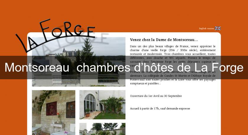 Montsoreau chambres d’hôtes de La Forge Montsoreau chambres d’hôtes de La Forge