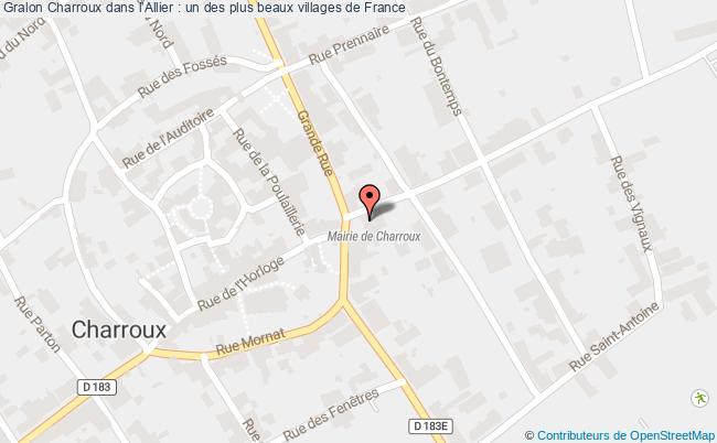 plan Charroux Dans L'allier : Un Des Plus Beaux Villages De France