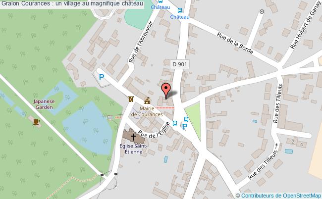 plan Courances : Un Village Au Magnifique Château
