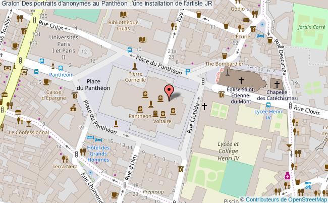 plan Des Portraits D'anonymes Au Panthéon : Une Installation De L'artiste Jr
