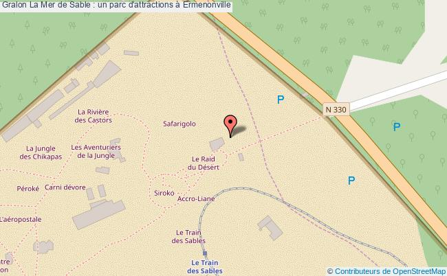 plan La Mer De Sable : Un Parc D'attractions à Ermenonville