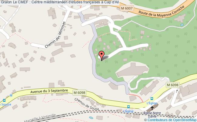 plan Le Cmef : Centre Méditerranéen D'études Françaises à Cap D'ail