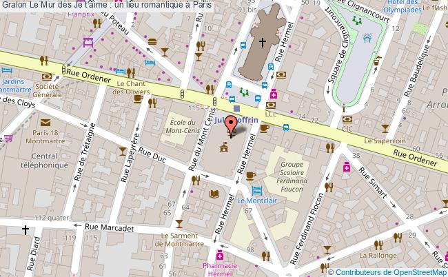 plan Le Mur Des Je T'aime : Un Lieu Romantique à Paris