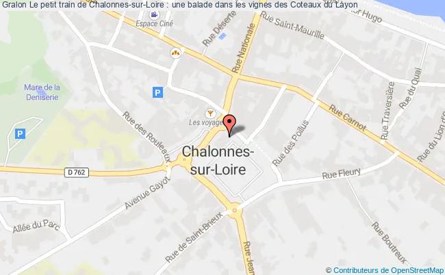 plan Le Petit Train De Chalonnes-sur-loire : une Balade Dans Les Vignes Des Coteaux Du Layon