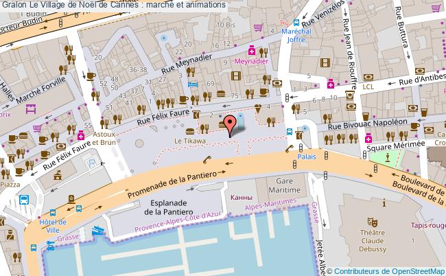 plan Le Village De Noël De Cannes : Marché Et Animations