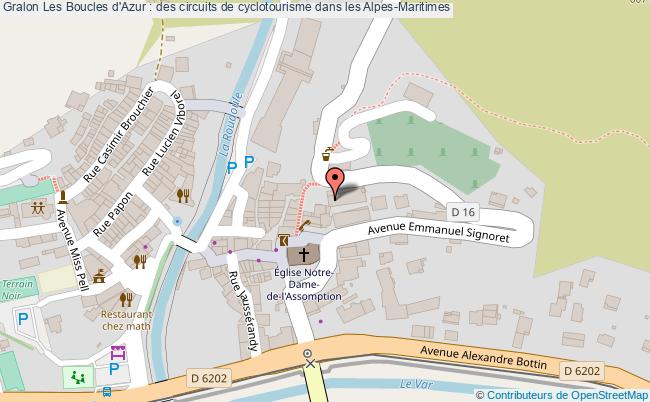 plan Les Boucles D'azur : Des Circuits De Cyclotourisme Dans Les Alpes-maritimes