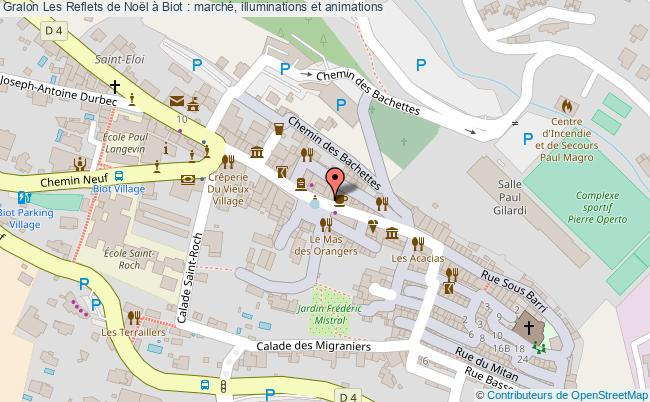 plan Les Reflets De Noël à Biot : Marché, Illuminations Et Animations
