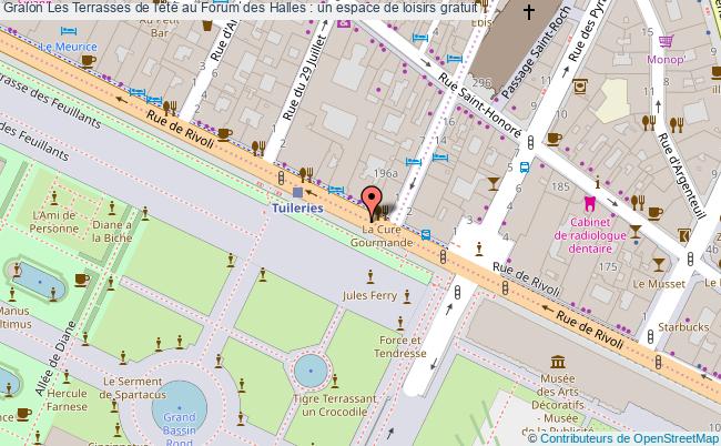 plan Les Terrasses De L'été Au Forum Des Halles : Un Espace De Loisirs Gratuit