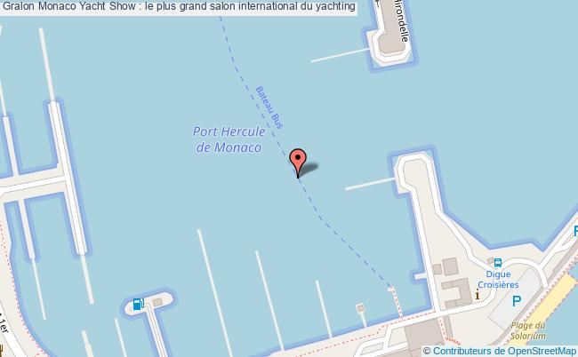 plan Monaco Yacht Show : Le Plus Grand Salon International Du Yachting