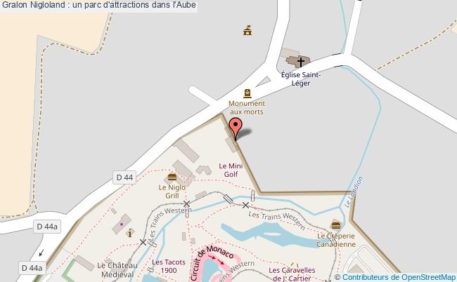 plan Nigloland : Un Parc D'attractions Dans L'aube