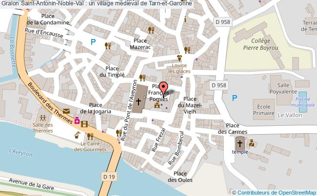 plan Saint-antonin-noble-val : Un Village Médiéval De Tarn-et-garonne