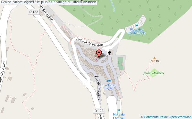 plan Sainte-agnès : Le Plus Haut Village Du Littoral Azuréen