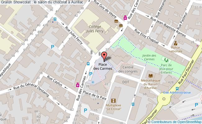 plan Showcolat : Le Salon Du Chocolat à Aurillac