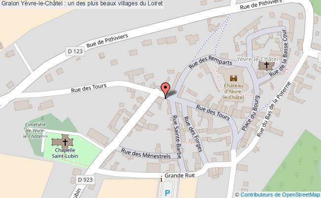 plan Yèvre-le-châtel : Un Des Plus Beaux Villages Du Loiret