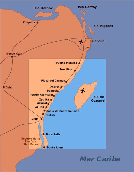 carte aller maya riviera