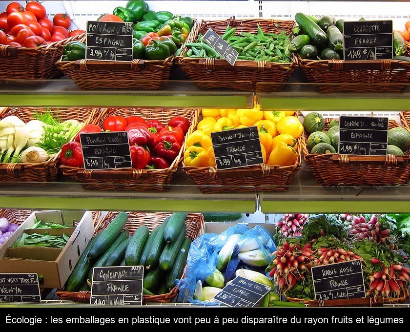 Écologie : les emballages en plastique vont peu à peu disparaître du rayon fruits et légumes Écologie : les emballages en plastique vont peu à peu disparaître du rayon fruits et légumes