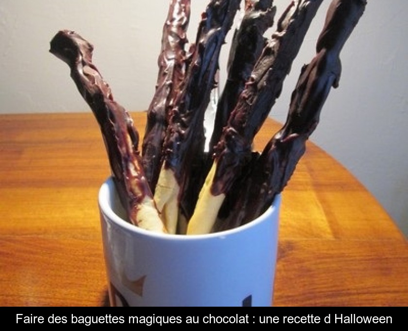 Faire des baguettes magiques au chocolat : une recette d'Halloween Faire des baguettes magiques au chocolat : une recette d'Halloween