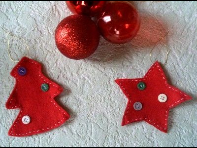 Faire des décorations de Noël en feutrine mode d