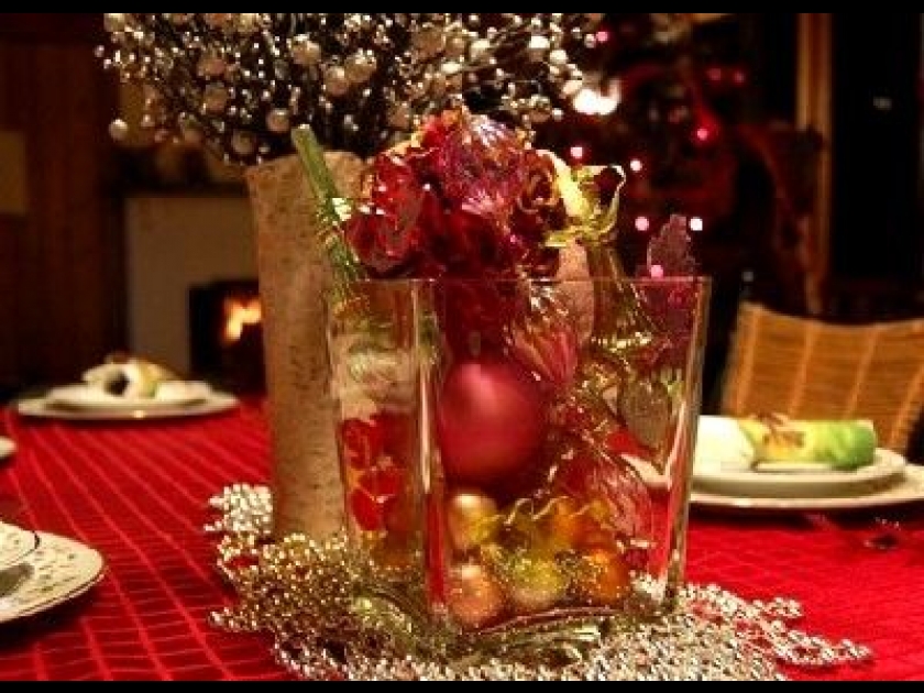 Faire un centre de table pour Noël