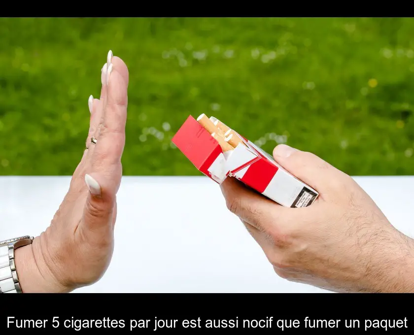 Fumer 5 cigarettes par jour est aussi nocif que fumer un paquet