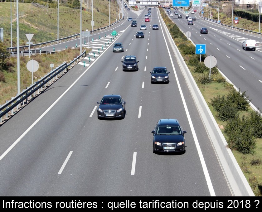 Infractions routières : quelle tarification depuis 2018 ?