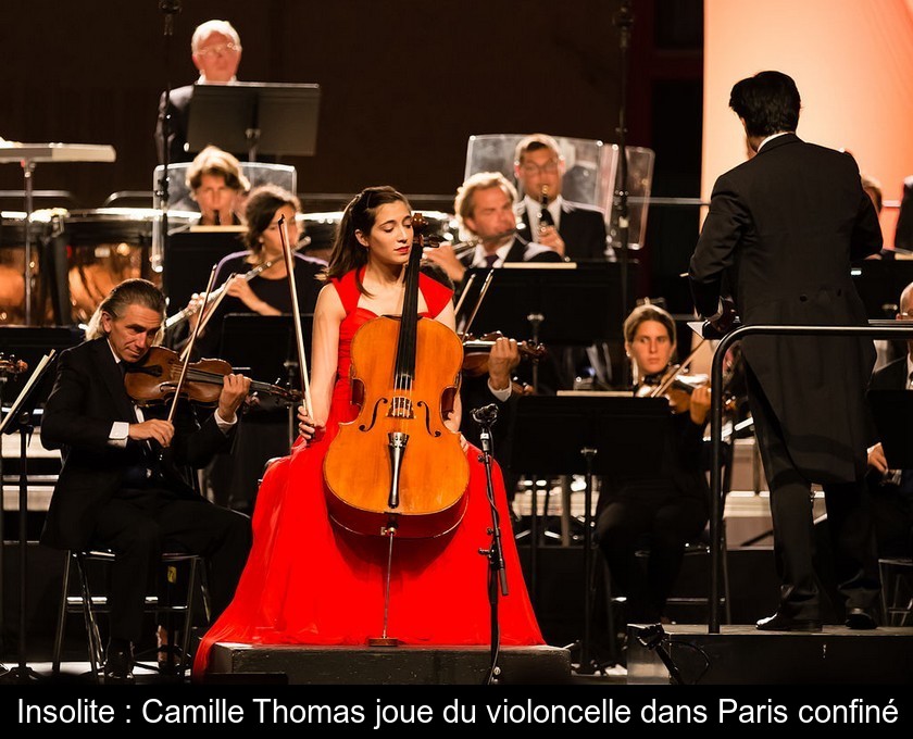 Insolite : Camille Thomas joue du violoncelle dans Paris confiné Insolite : Camille Thomas joue du violoncelle dans Paris confiné