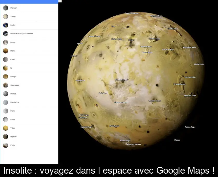 Insolite : voyagez dans l'espace avec Google Maps !