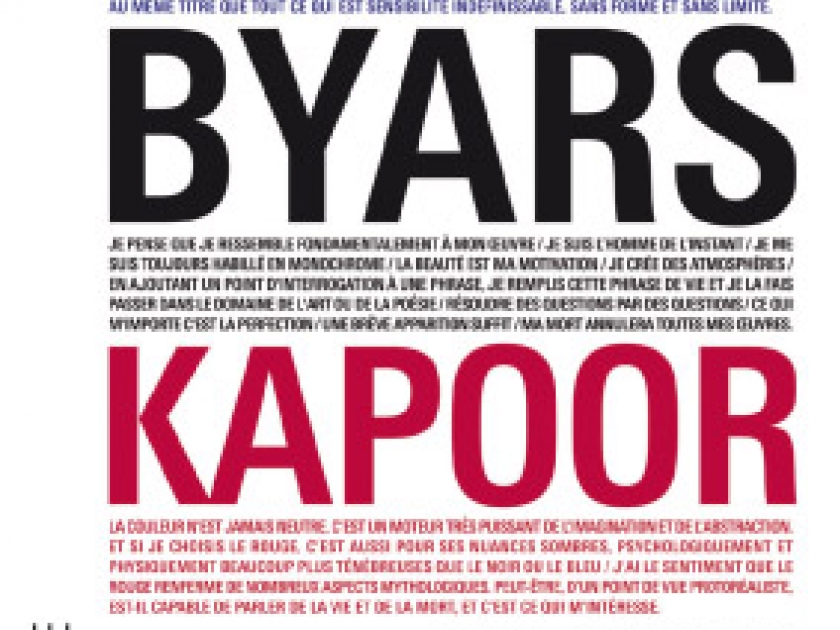 Klein Byars Kapoor : une exposition en bleu, blanc, rouge Klein Byars Kapoor : une exposition en bleu, blanc, rouge