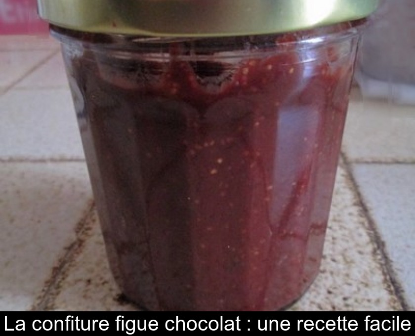 La confiture figue chocolat : une recette facile La confiture figue chocolat : une recette facile