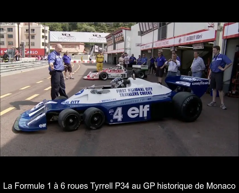 La Formule 1 à 6 roues Tyrrell P34 au GP historique de Monaco
