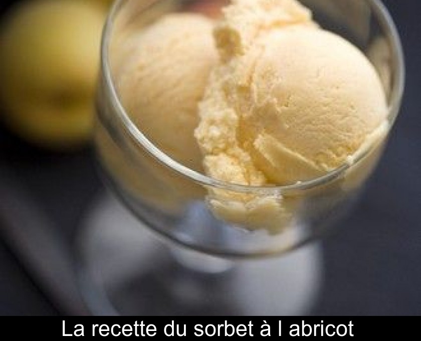 La recette du sorbet à l'abricot La recette du sorbet à l'abricot