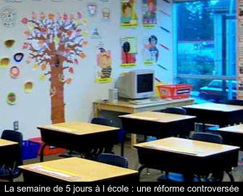 La semaine de 5 jours à l'école : une réforme controversée La semaine de 5 jours à l'école : une réforme controversée